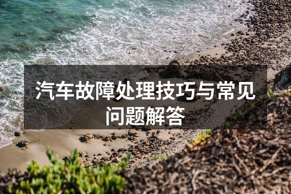汽车故障排查示意图